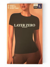 Load image into Gallery viewer, NWT Layer Zero by 32 Degrees Women's Short Sleeve Tee 2 PK Black/White L