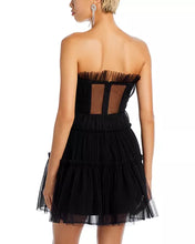 Load image into Gallery viewer, NWT Crystal Sky Classic Strapless Black Tulle Cocktail Dress S
