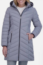Load image into Gallery viewer, NWT Dkny Women's Hooded Puffer Jacket, Gray, Size M