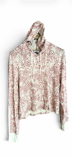 Load image into Gallery viewer, NWT Champion Hacci Crop Sleep Pink Leopard Animal Print Pullover Hoodie L