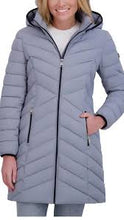 Load image into Gallery viewer, NWT Dkny Women's Hooded Puffer Jacket, Gray, Size M