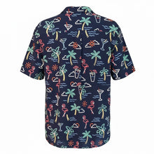 Load image into Gallery viewer, NWT Chubbies Popover Shirt One Man Wolfpack Navy Graphic Flamingo XXL