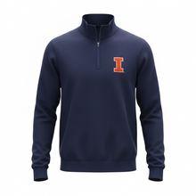 Load image into Gallery viewer, NWT Champion ANTIGUA ILLINOIS FIGHTING ILLINI WOMENS NAVY BLUE VICTORY QTR ZIP S