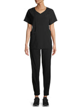 Load image into Gallery viewer, NWT ClimateRight by Cuddl Duds Women's V-Neck Scrub Top Black M