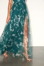 Load image into Gallery viewer, NWOT Lulus Elegant Moment Emerald Green Tie-Dye Backless Maxi Dress L