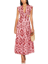 Load image into Gallery viewer, NWT Steve Madden Got Your Batik Dress Burnt Umber White Pink Small