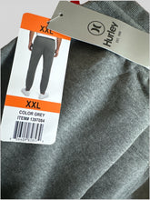 Load image into Gallery viewer, NWT Hurley Men's Fleece Midweight Drawstring Jogger Pants Grey Size XXL
