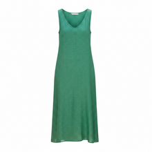 Load image into Gallery viewer, NWOT Calvin Klein Emerald Green Mesh Overlay Sleeveless Shift Dress with Liner M