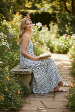 Load image into Gallery viewer, NWT Armani Jeans Ditsy Dots Tiered Maxi Dress 44/8 US Multi