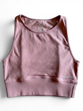 Load image into Gallery viewer, NWOT Reformer The Jersey Keyhole Sports Bra W/Fused
Waist Band Mauve XS/S $89