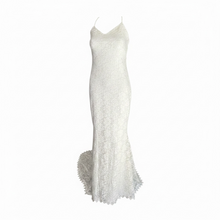 Load image into Gallery viewer, NWT Lulus Perfectly Beloved White Lace Sleeveless Lace-Up Maxi Dress M $148