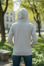Load image into Gallery viewer, NWT NIKE CLUB WOMEN'S TRAINING PULLOVER HOODIE. Dk Grey Heather/White M