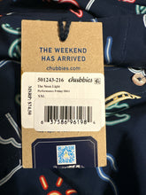 Load image into Gallery viewer, NWT Chubbies Popover Shirt One Man Wolfpack Navy Graphic Flamingo XXL