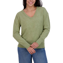 Load image into Gallery viewer, NWT Lucky Brand Women's Soft Long Sleeve V-Neck Sweater Olive Night (Green)XL
