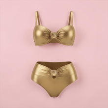 Load image into Gallery viewer, NWT Andrea’s Deals Eye opening Women's Earthy Yell Bikini Set. Size S