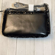 Load image into Gallery viewer, NWT Nicole Miller Black Sequin Shoulder Bag