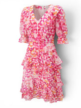 Load image into Gallery viewer, NWT Tyler Boe Maxine Silk Tiered Ruffle Midi Dress 6