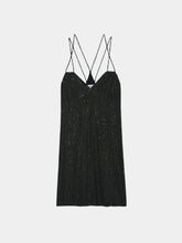 Load image into Gallery viewer, NWT Zadig & Voltaire Rohana Diamanté Black Silk Dress M