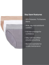 Load image into Gallery viewer, New Warners Blissful Benefits Dig-Free Comfort Waistband/Lace 3 Pk 3XL