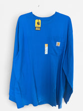 Load image into Gallery viewer, NWT Carhartt Loose Fit Heavyweight Long-Slv Pocket Texas Graphic T-Shirt Blue XL