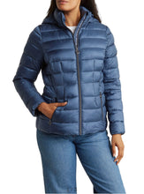 Load image into Gallery viewer, Michael Kors Hooded Puffer Jacket Danish Blue L