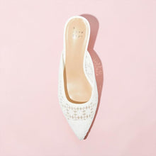 Load image into Gallery viewer, NWT A New Day Women's Delilah Floral Embroidered Mule
Heels Off White 7.5