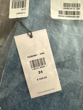 Load image into Gallery viewer, NWT 7 For All Mankind Light Blue Easy Slim Jeans with Knee Rips Size 24