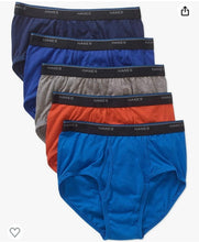 Load image into Gallery viewer, NWT Hanes Men's Cotton Briefs Cool Dri Mid-Rise Sport Styling 5-Pack FreshiQ 2XL