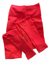 Load image into Gallery viewer, NWOT FP Movement "Think Free" Seamless Stirrup Leggings Vibrant Neon Red XS