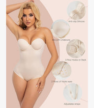 Load image into Gallery viewer, NWT Slimers Strapless Shapewear Seamless Bodysuit - Removable Straps Beige XL