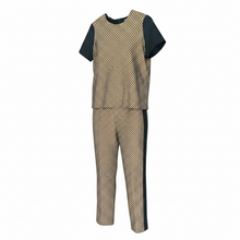 Load image into Gallery viewer, NWT Beymen Club 2-Piece Matching Set Geometric Print Blouse & Tuxedo Trousers S