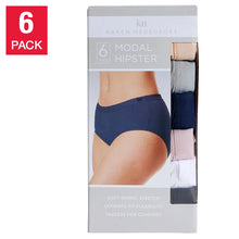 Load image into Gallery viewer, NWT Karen Neuburger Modal Hipster 6-Pack - Navy, Gray, Pink, White & Beige L