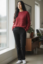 Load image into Gallery viewer, NWT OneHart Milo Chenille Crew-Neck Sweater Red Small