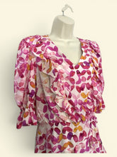 Load image into Gallery viewer, NWT Tyler Boe Maxine Silk Tiered Ruffle Midi Dress 6