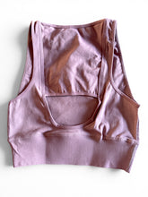 Load image into Gallery viewer, NWOT Reformer The Jersey Keyhole Sports Bra W/Fused
Waist Band Mauve XS/S $89