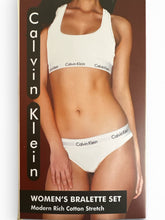 Load image into Gallery viewer, NWT Calvin Klein Women’s Bralette Set Modern Rich Cotton Stretch White M