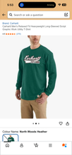 Load image into Gallery viewer, NWT Carhartt Men's Relaxed Fit Heavyweight Long-Sleeved Script Graphic Shirt 2XL