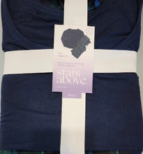 Load image into Gallery viewer, NWT Stars Above Cecy pajama set Navy/Plaid Multi Small