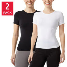 Load image into Gallery viewer, NWT Layer Zero by 32 Degrees Women's Short Sleeve Tee 2 PK Black/White L