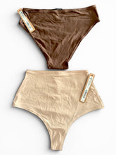 Load image into Gallery viewer, NWT SKIMS Women’s Fits Everybody cheeky brief cocoa & high waisted thong clay Bundle S