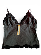 Load image into Gallery viewer, NWT SKIMS Fits Everybody Lace Triangle Cami Onyx M. Style: TP-CAM-9553W