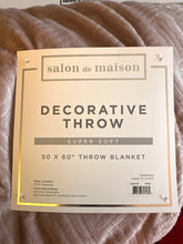 Load image into Gallery viewer, NWT Salon de Maison Decorative Throw 50” x 60” Boston Rose