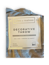Load image into Gallery viewer, NWT Salon de Maison Decorative Throw 50” x 60” Pascal Silver