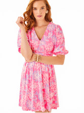Load image into Gallery viewer, NWT Lilly Pulitzer Brightan Dress Roseau Pink Zen Garden 10