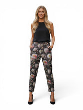 Load image into Gallery viewer, NWT Paul & Joe Paris floral slim-leg 3D textured high rise slim Leg trousers. 36
