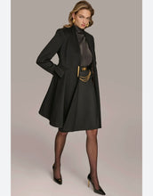 Load image into Gallery viewer, Donna Karan New York Women's Pleated Single-Breasted Coat Black L