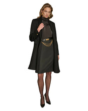 Load image into Gallery viewer, Donna Karan New York Women's Pleated Single-Breasted Coat Black L