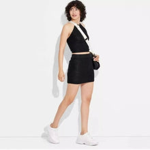 Load image into Gallery viewer, Wild Fable Women Skirt Mini Sweater Shiny Party Cocktail Black Size L
