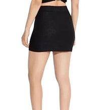 Load image into Gallery viewer, Wild Fable Women Skirt Mini Sweater Shiny Party Cocktail Black Size L