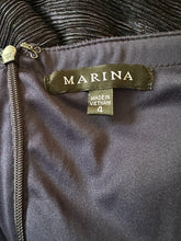 Load image into Gallery viewer, Marina Off-the-shoulder Metallic Jumpsuit Navy 4